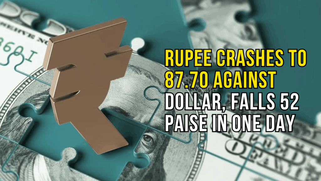 Indian Rupee Declines Further Amid Dollar Demand and Foreign Outflows